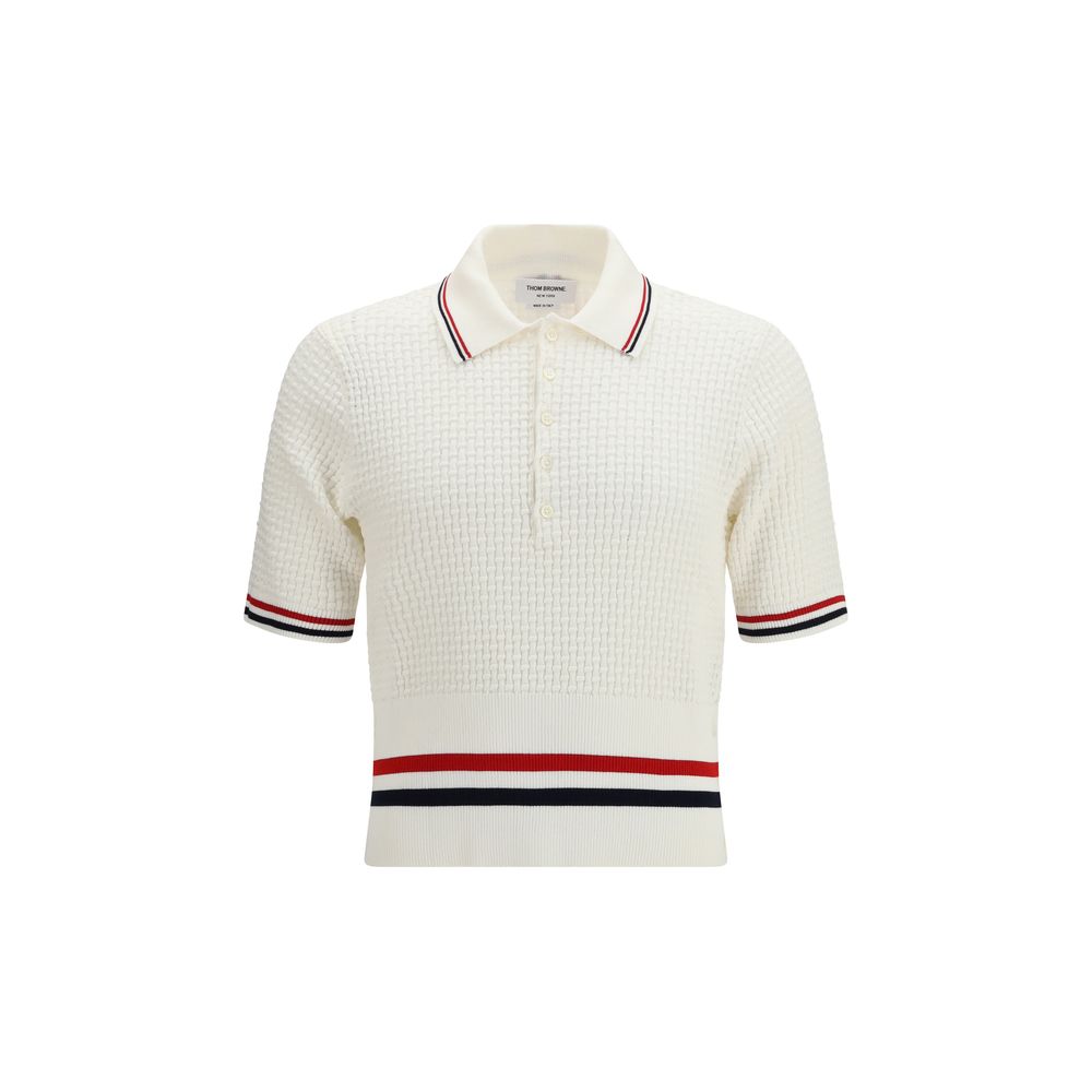 Thom Browne White Polo Shirt for Men
