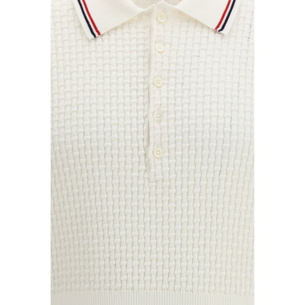 Thom Browne White Polo Shirt for Men detail view