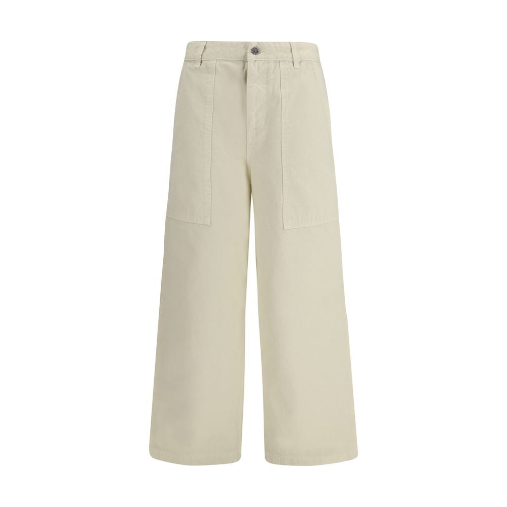Pantalon décontracté Moncler en coton beige