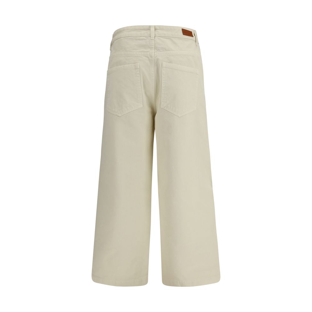 Pantalon décontracté Moncler en coton beige