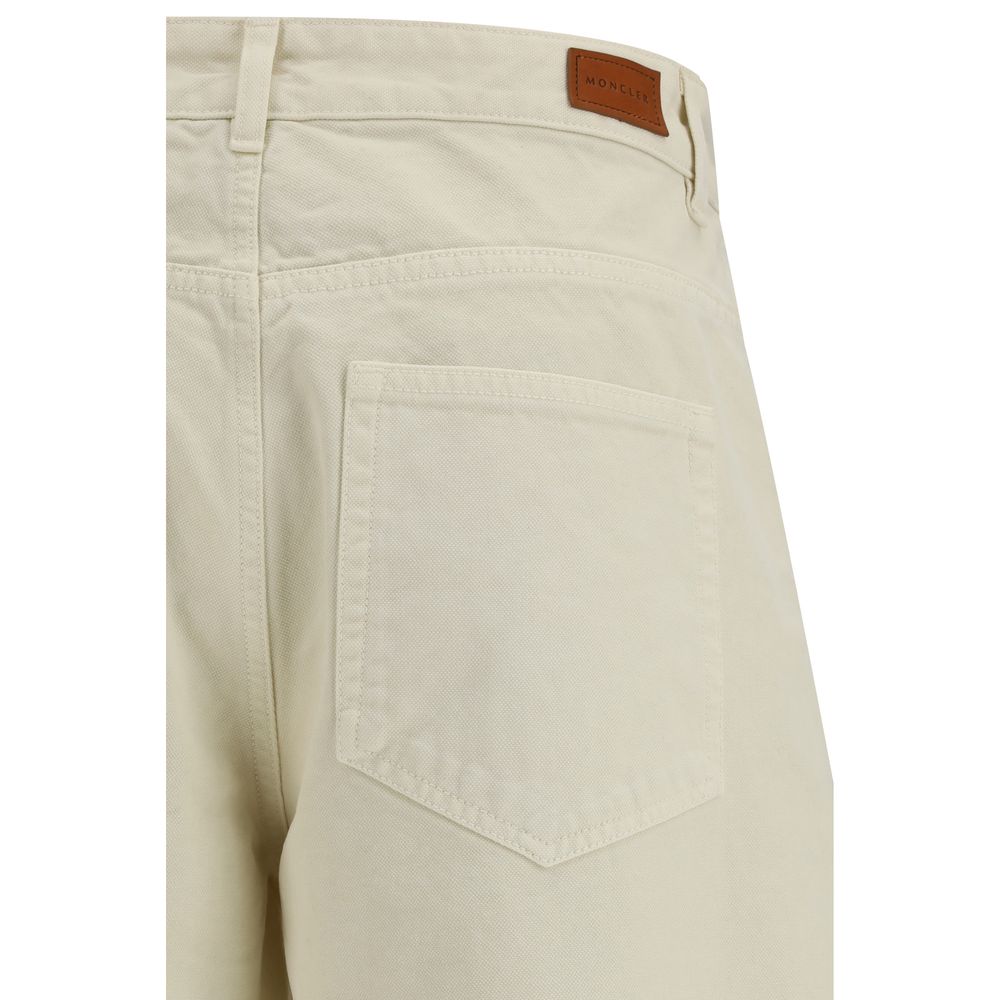 Pantalon décontracté Moncler en coton beige