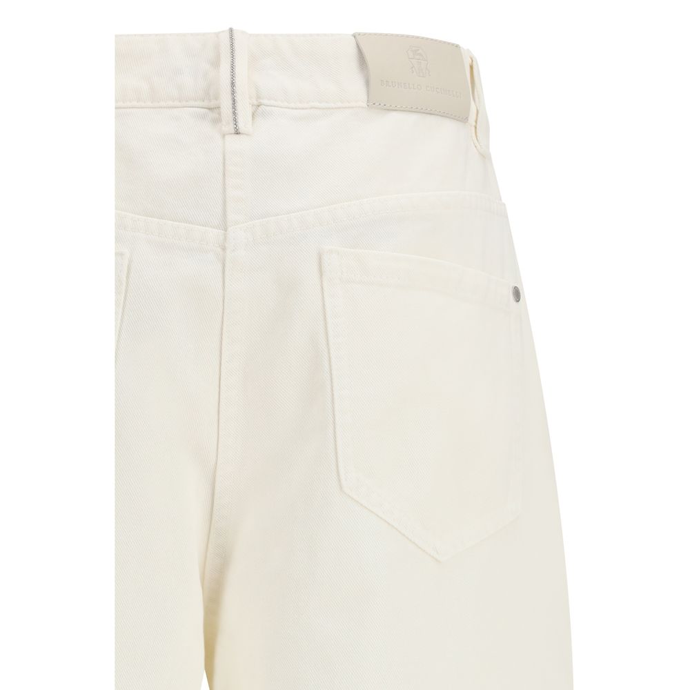 Brunello Cucinelli Beige Casual Hose aus Baumwolle