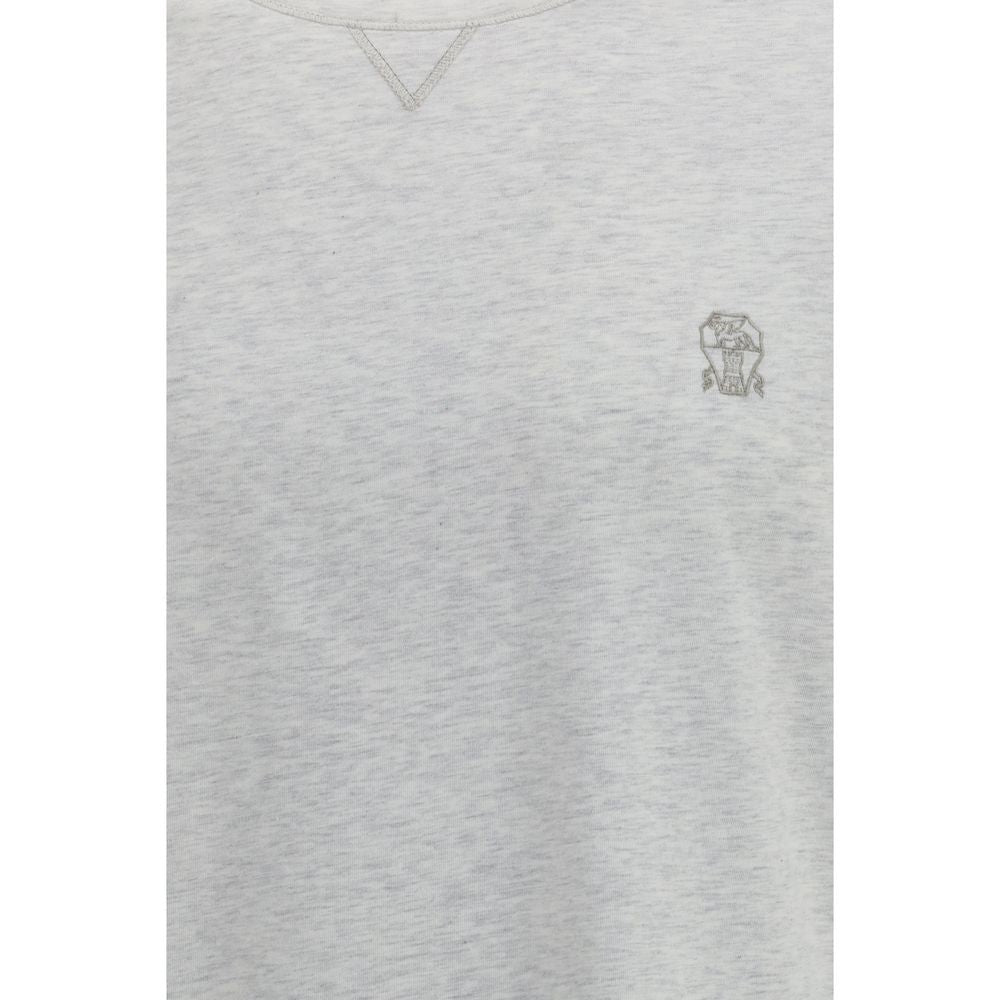 Brunello Cucinelli Gray T-Shirt detail view
