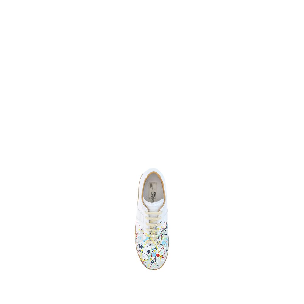 Maison Margiela White Low Top Sneakers for Men side view