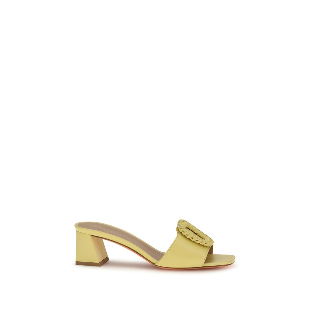 Sandales Santoni bicolores en cuir de veau Bos Taurus
