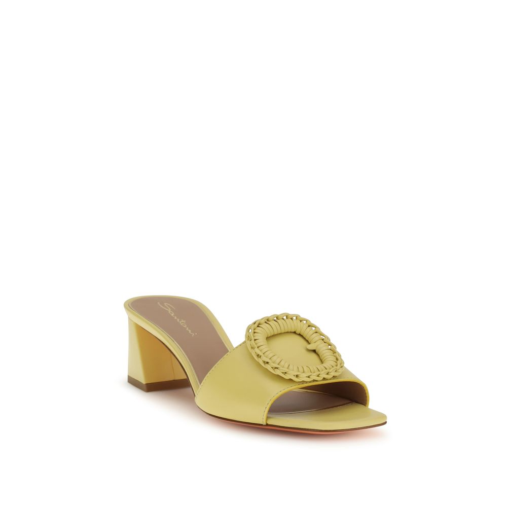 Sandales Santoni bicolores en cuir de veau Bos Taurus