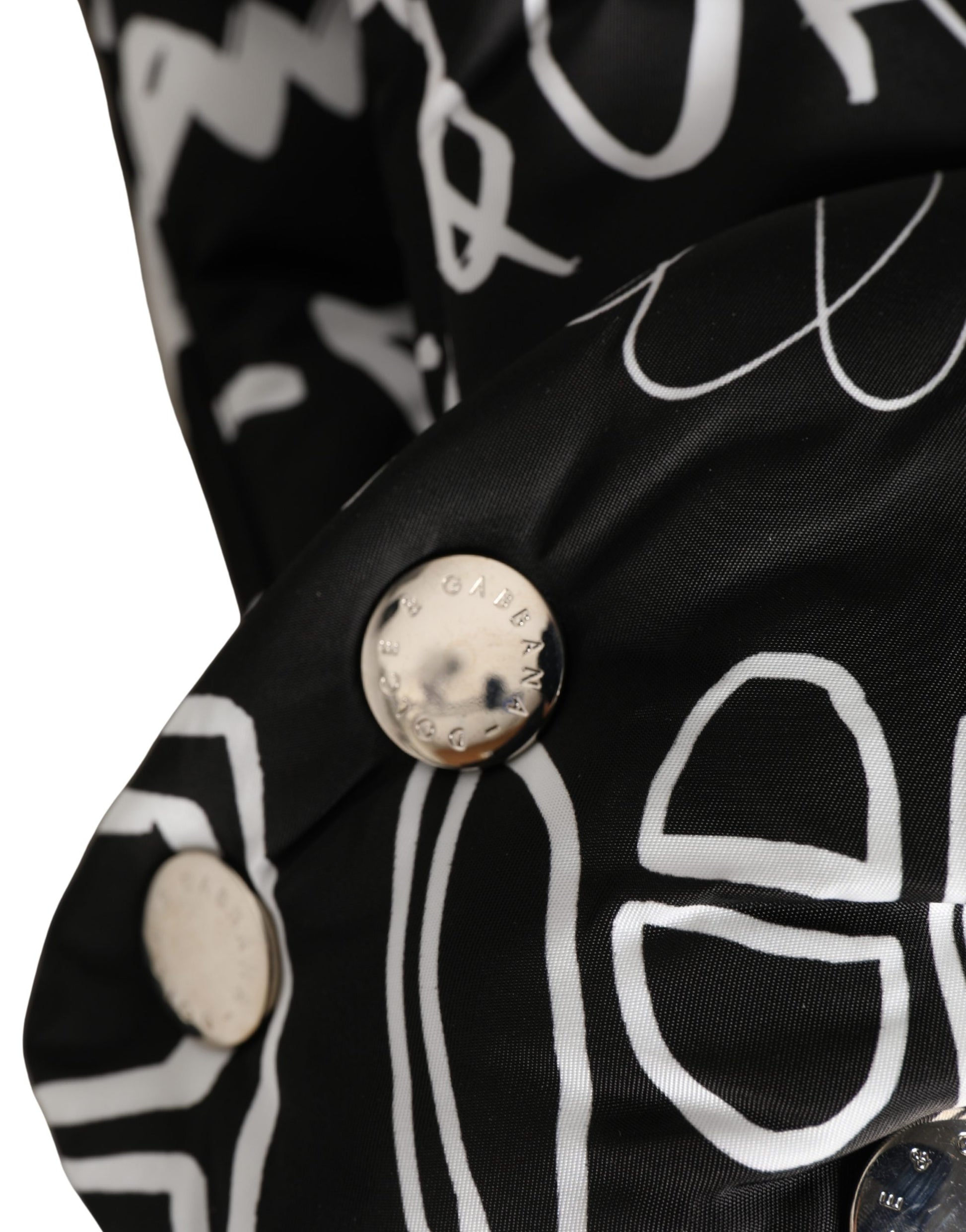 Dolce & Gabbana Chapeau Capello Enveloppant la Tête Entière Imprimé Logo Noir