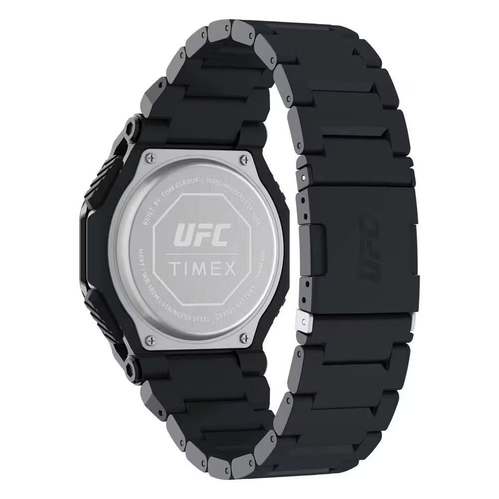 Montre sport Timex en acier inoxydable noir