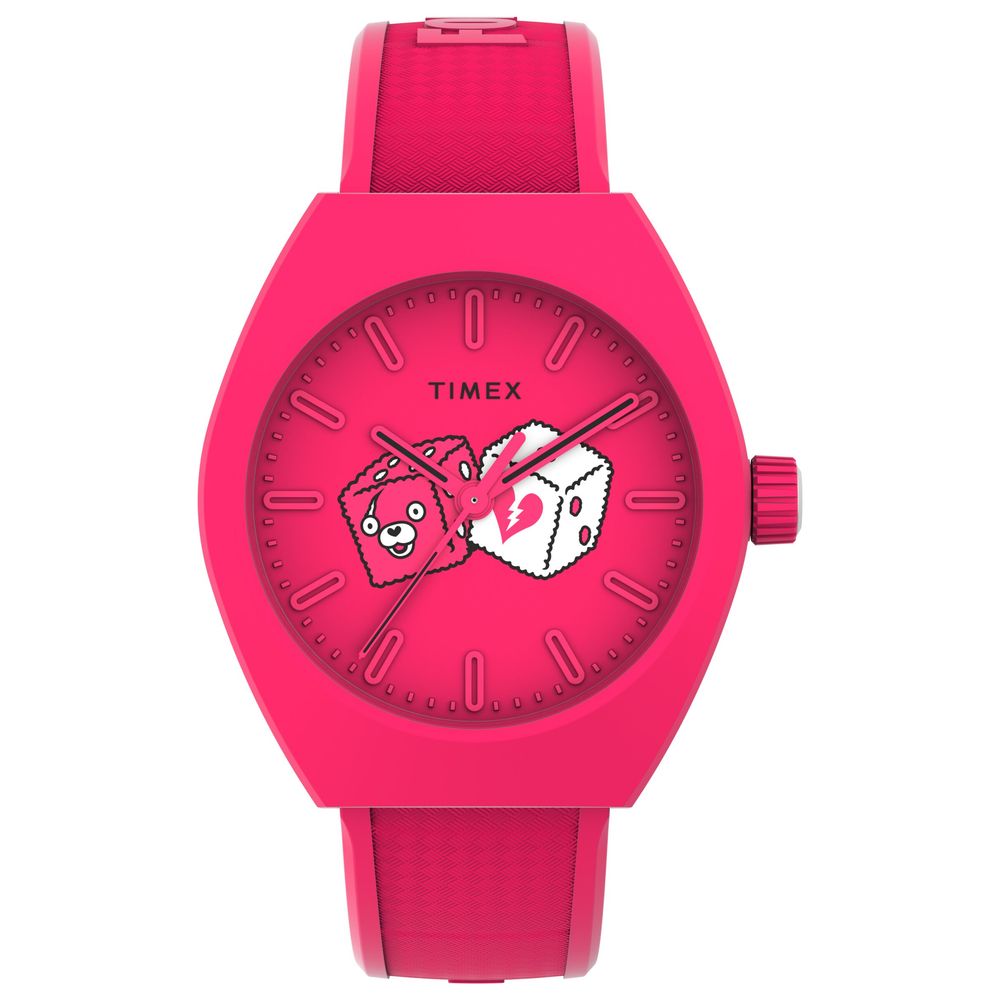 Montre sport Timex en caoutchouc multicolore