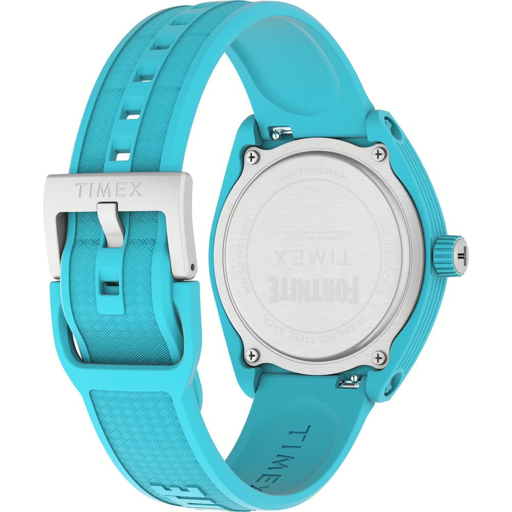 Montre de sport Timex en caoutchouc bleu