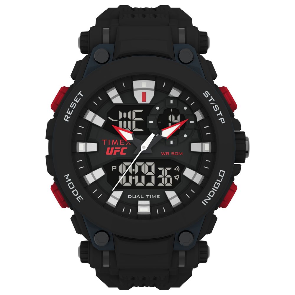 Montre numérique Timex en caoutchouc noir