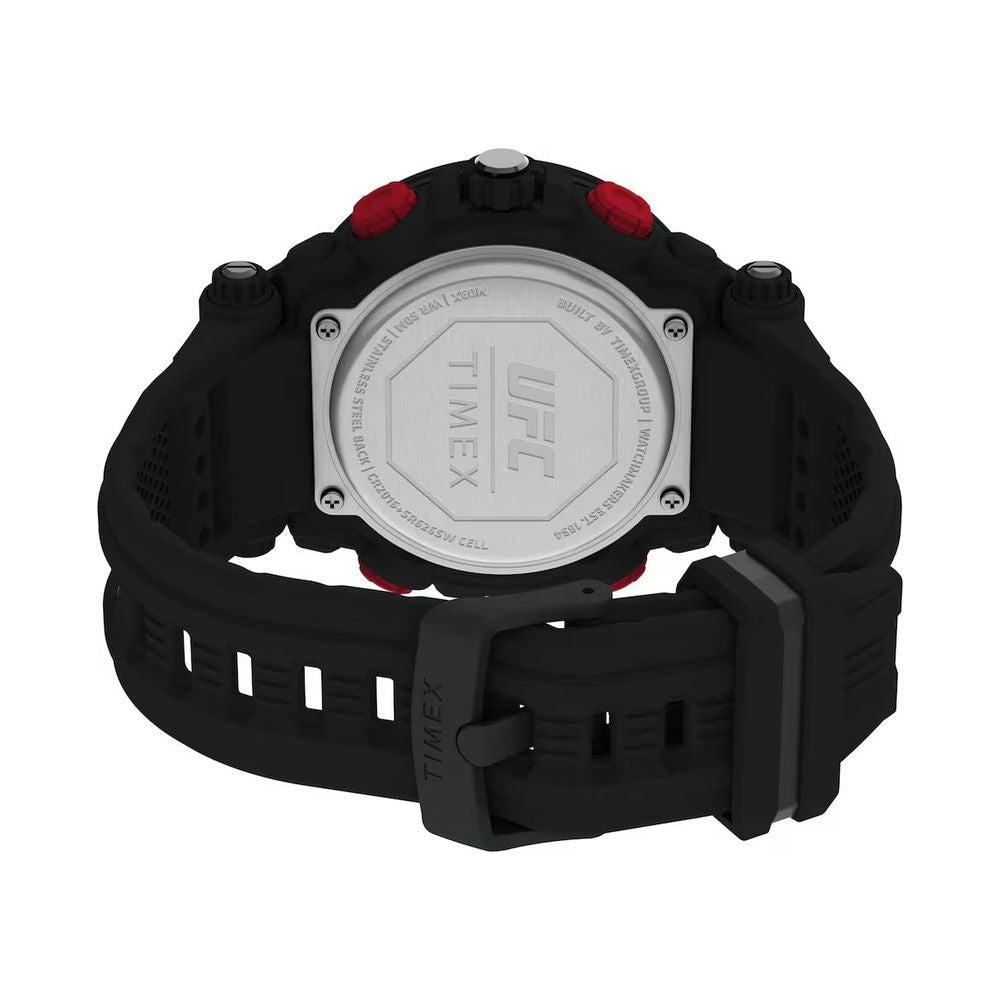 Montre numérique Timex en caoutchouc noir