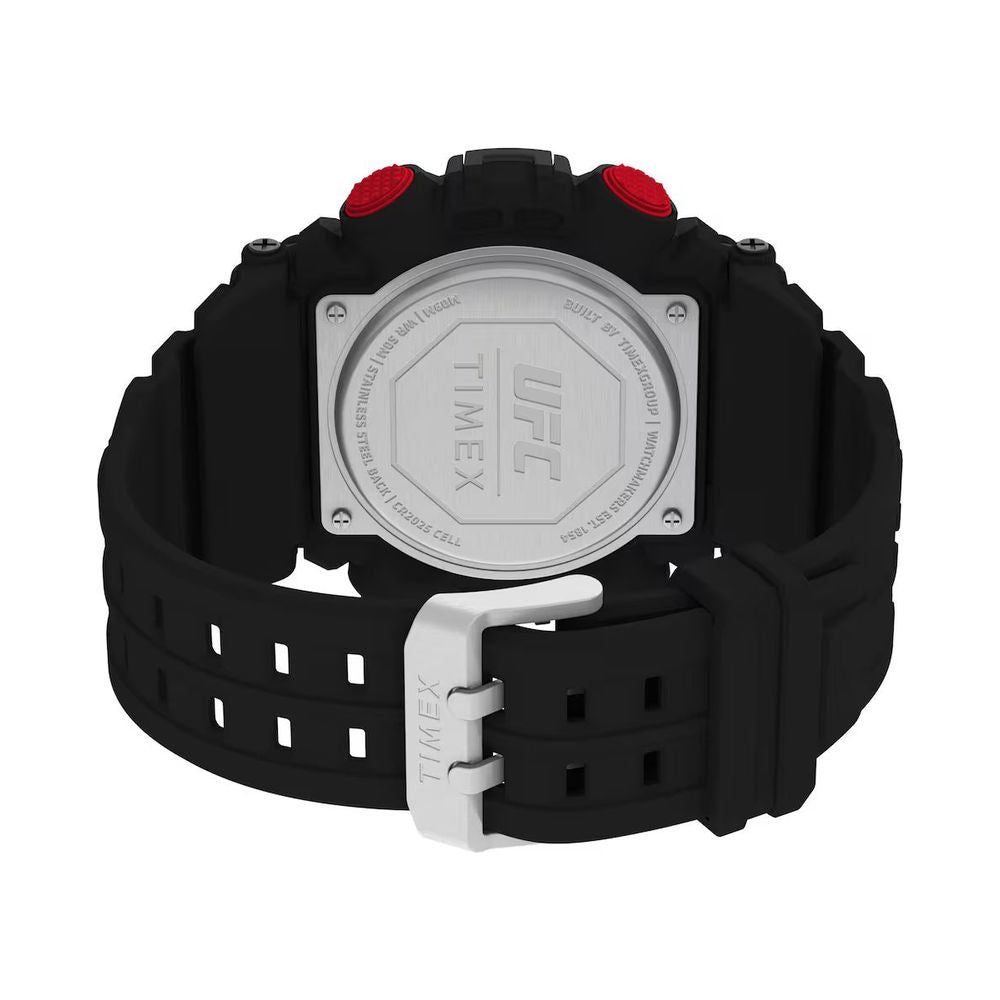 Montre de sport Timex en caoutchouc noir
