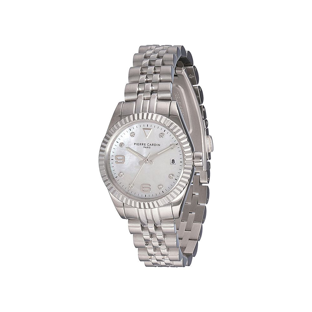 Montre habillée Pierre Cardin grise en acier inoxydable