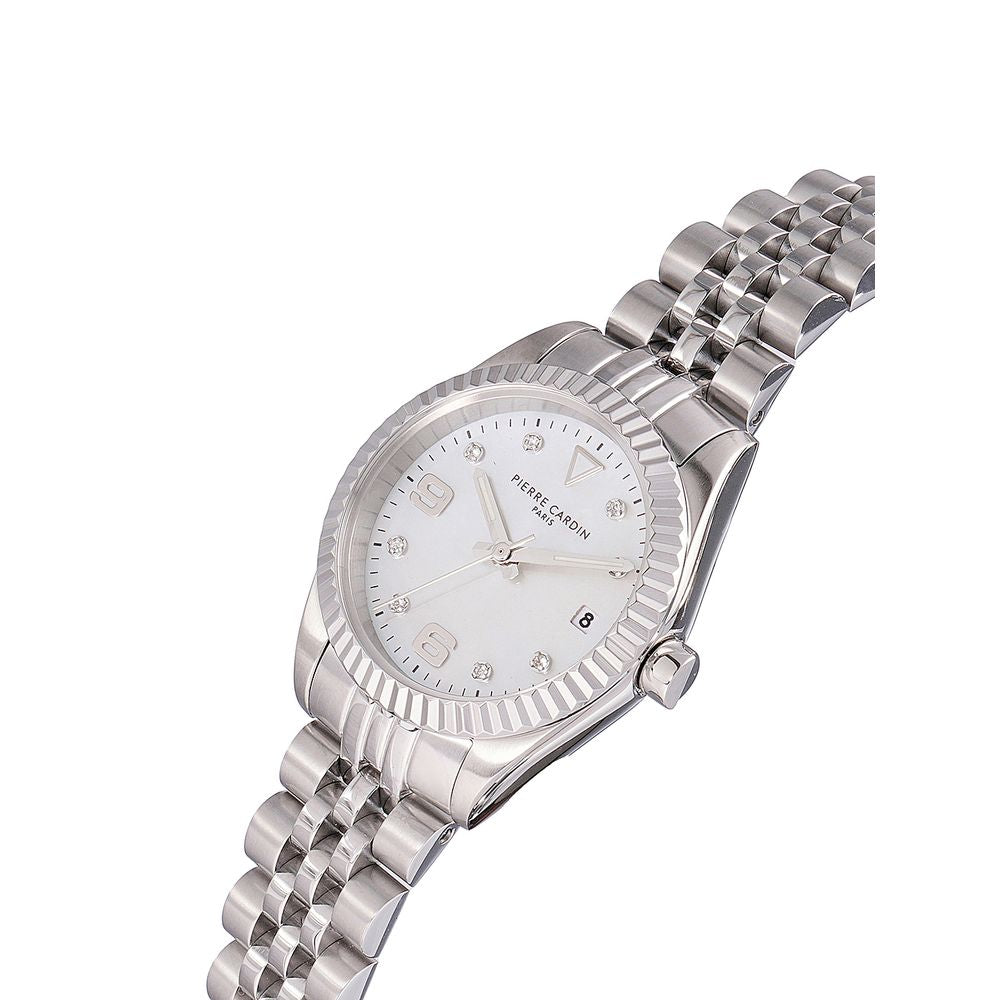 Montre habillée Pierre Cardin grise en acier inoxydable