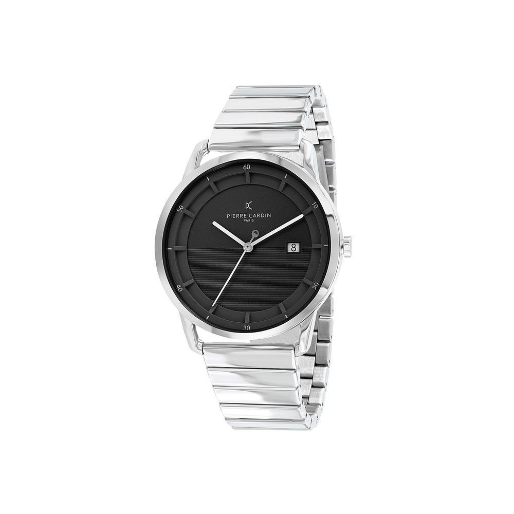 Montre habillée Pierre Cardin grise en acier inoxydable