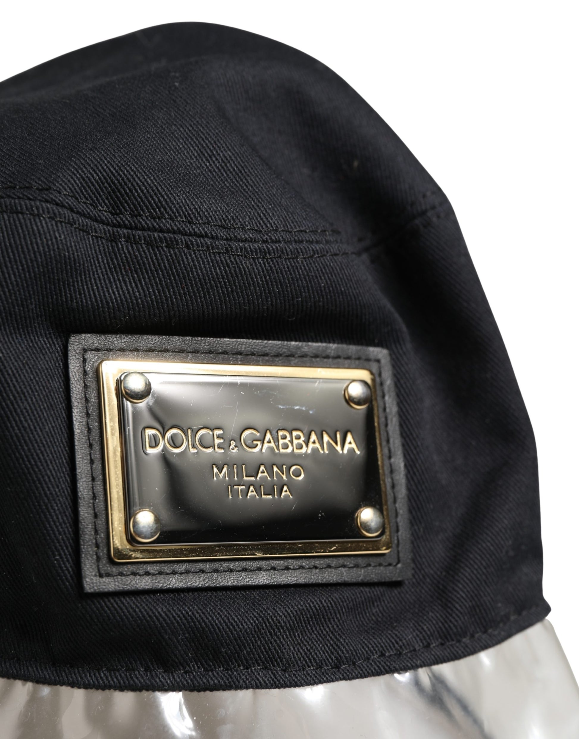 Dolce & Gabbana Black Bucket Hats for Men detail view