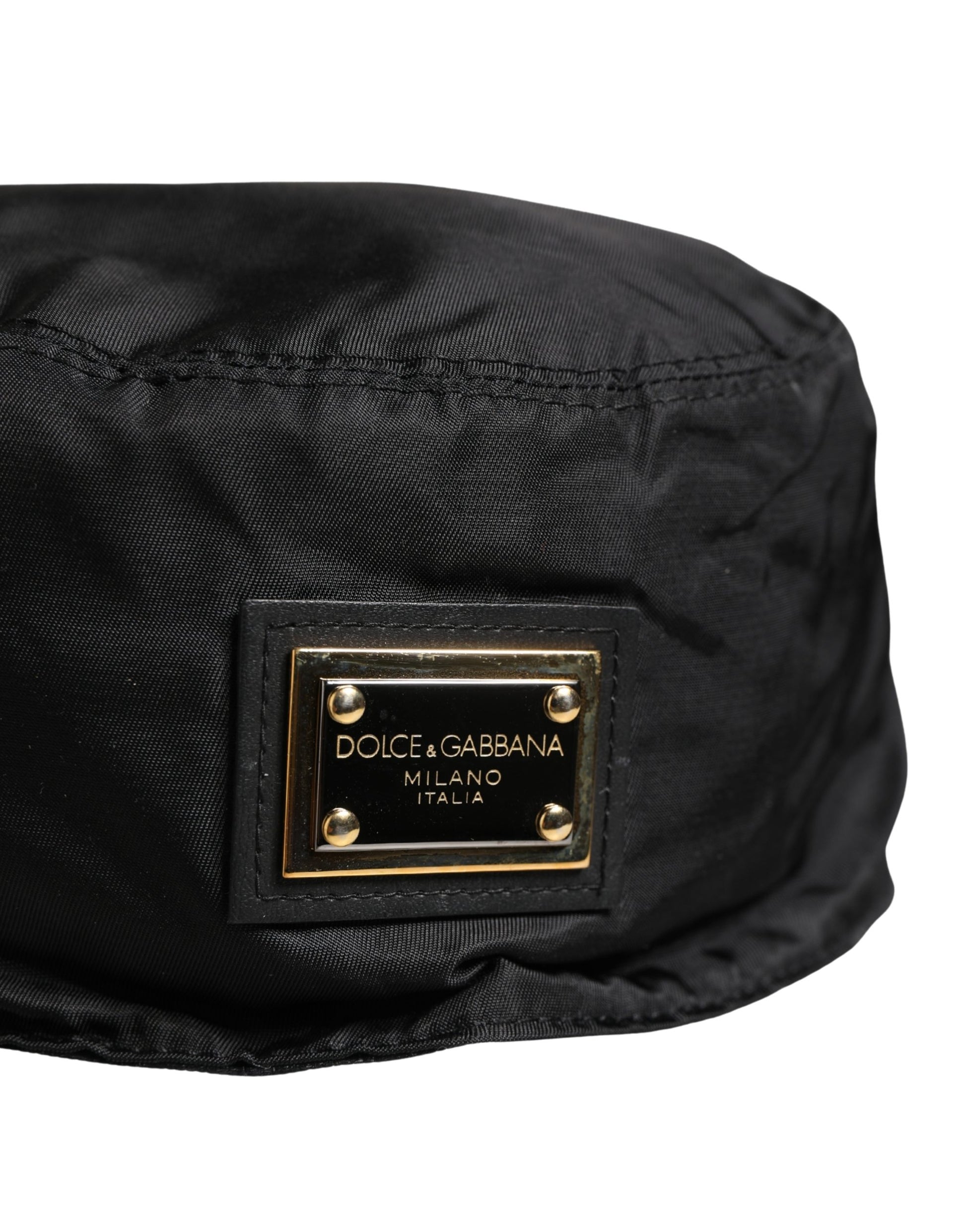 Dolce & Gabbana Black Bucket Hats for Men detail view