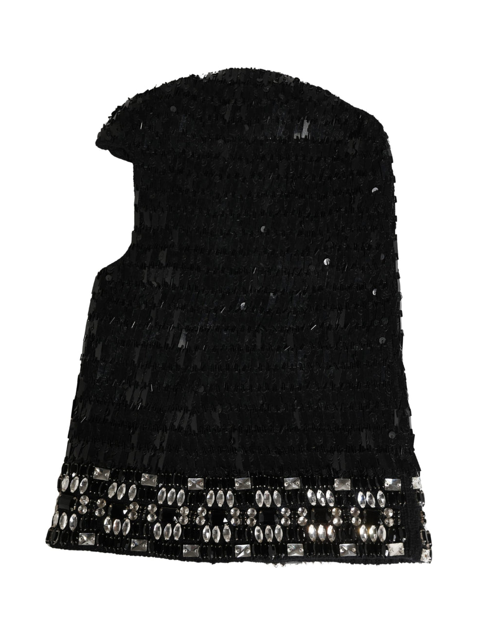 Passe-montagne Dolce & Gabbana en laine noire orné de cristaux