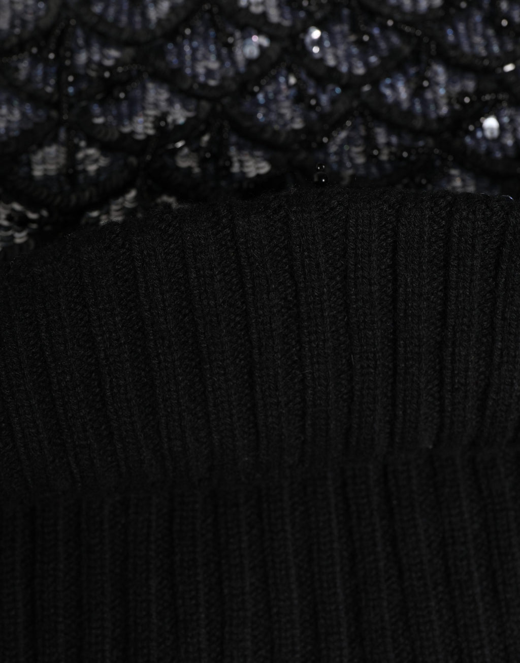 Dolce & Gabbana Black Wool Crystal Embellished Balaclava Hat