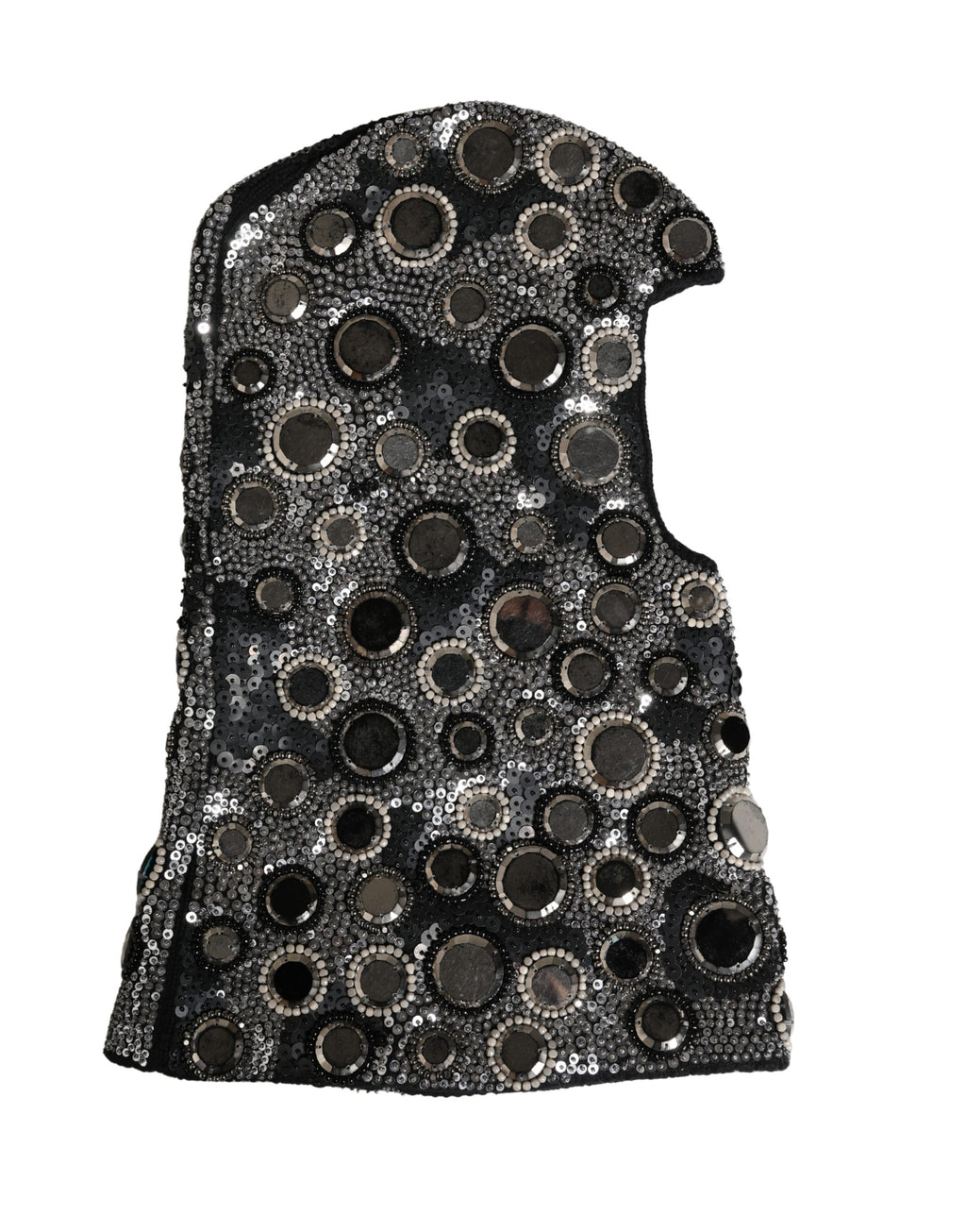 Passe-montagne Dolce & Gabbana en laine noire orné de cristaux
