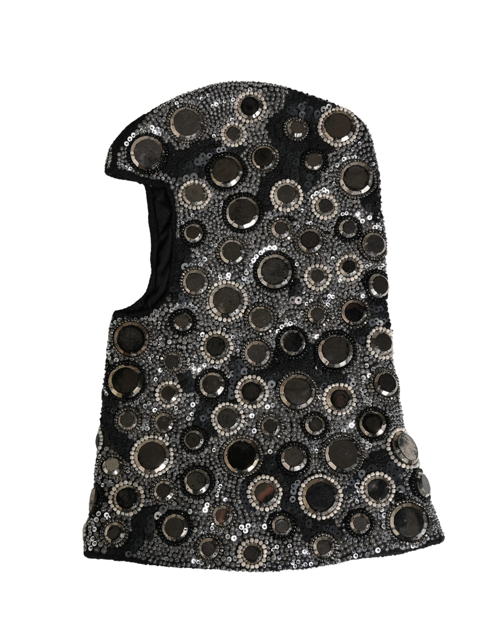 Passe-montagne Dolce & Gabbana en laine noire orné de cristaux