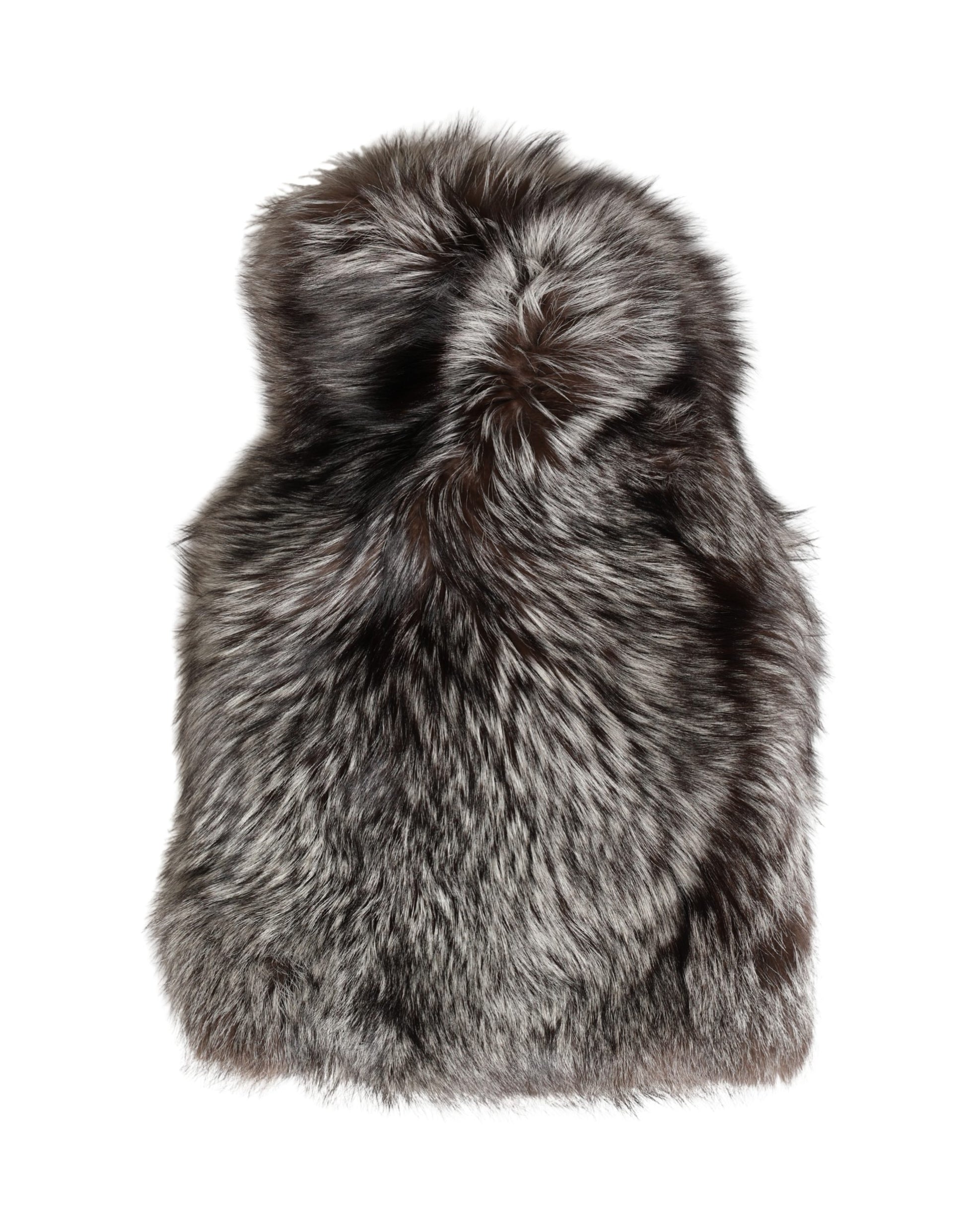 Chapeau casquette Dolce & Gabbana en fausse fourrure brune, enveloppant toute la tête