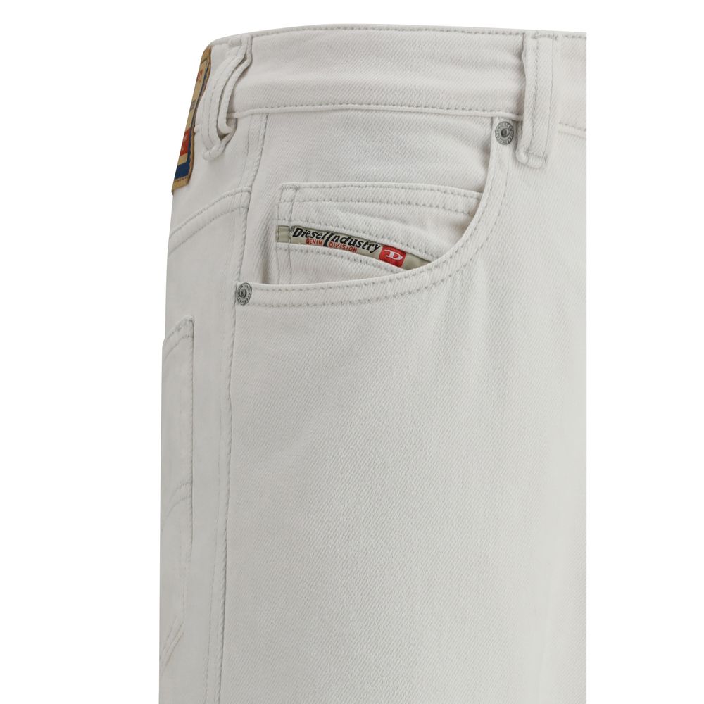 Diesel White Slim Fit Jeans for Men detail view
