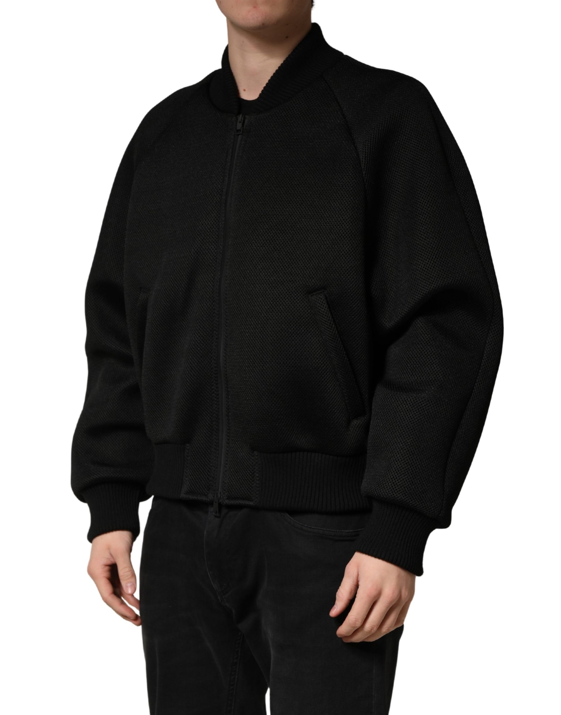 Dolce & Gabbana Black Bomber for Men detail view