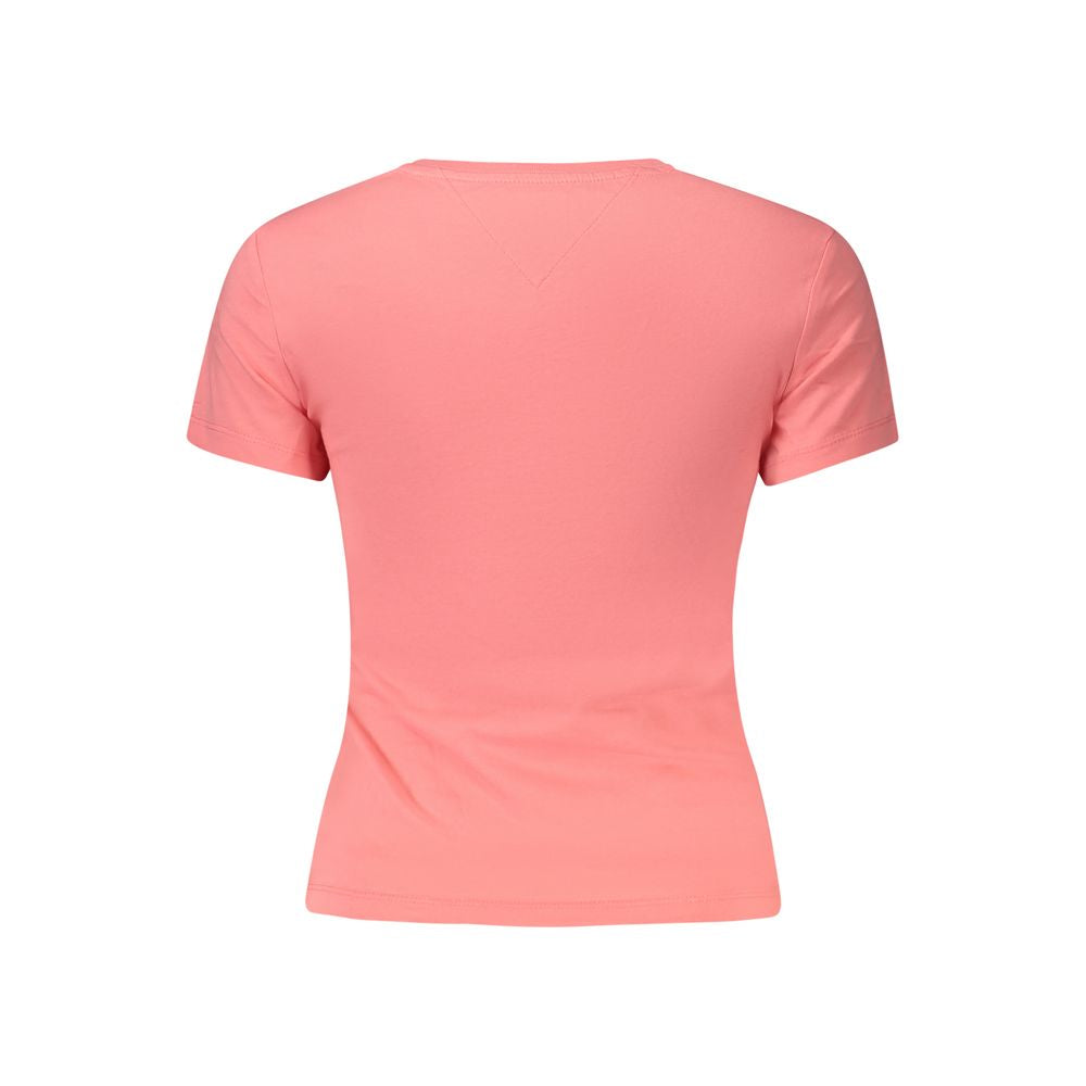 T-shirt rose en coton Tommy Hilfiger pour femme