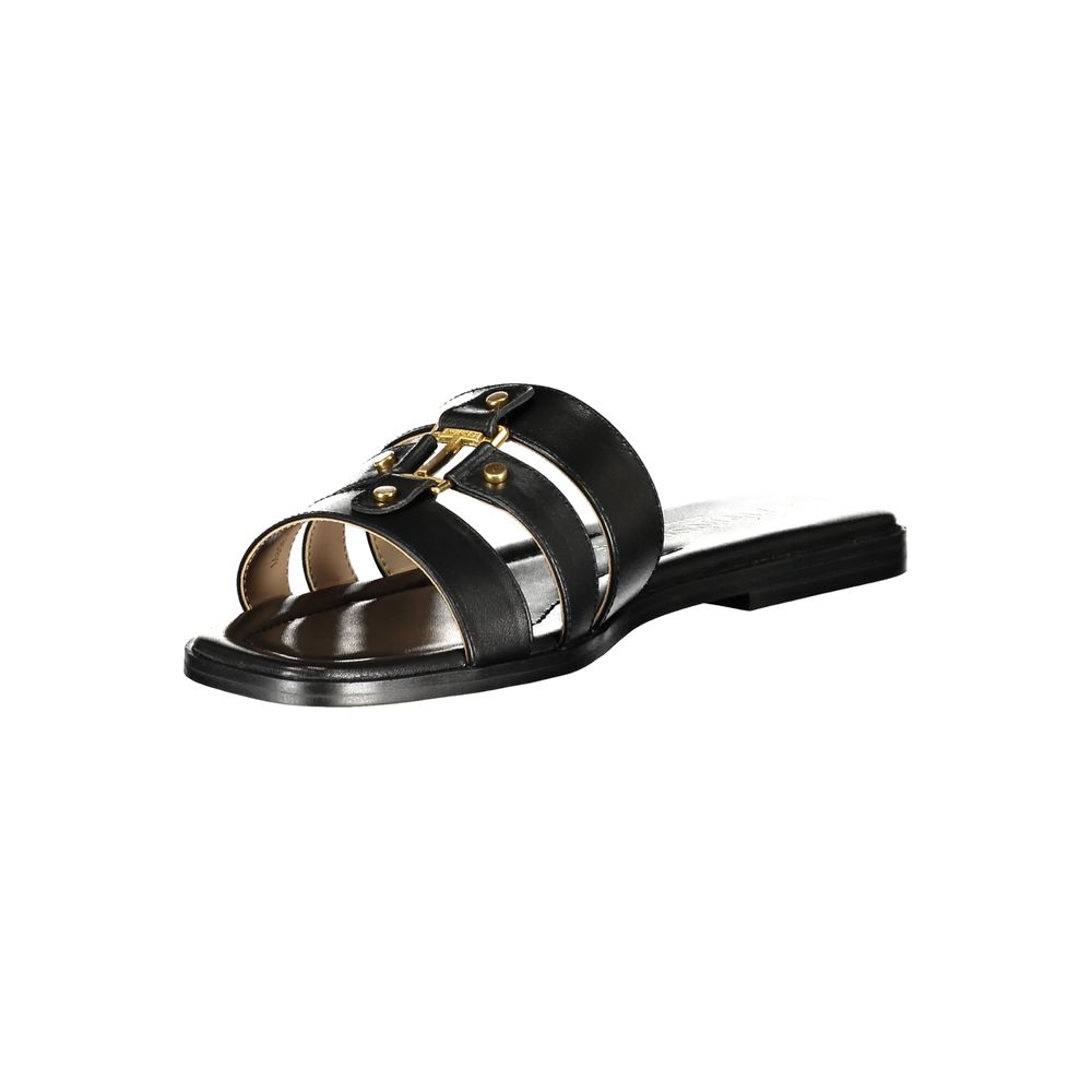 Sandales noires en cuir Twinset pour femme