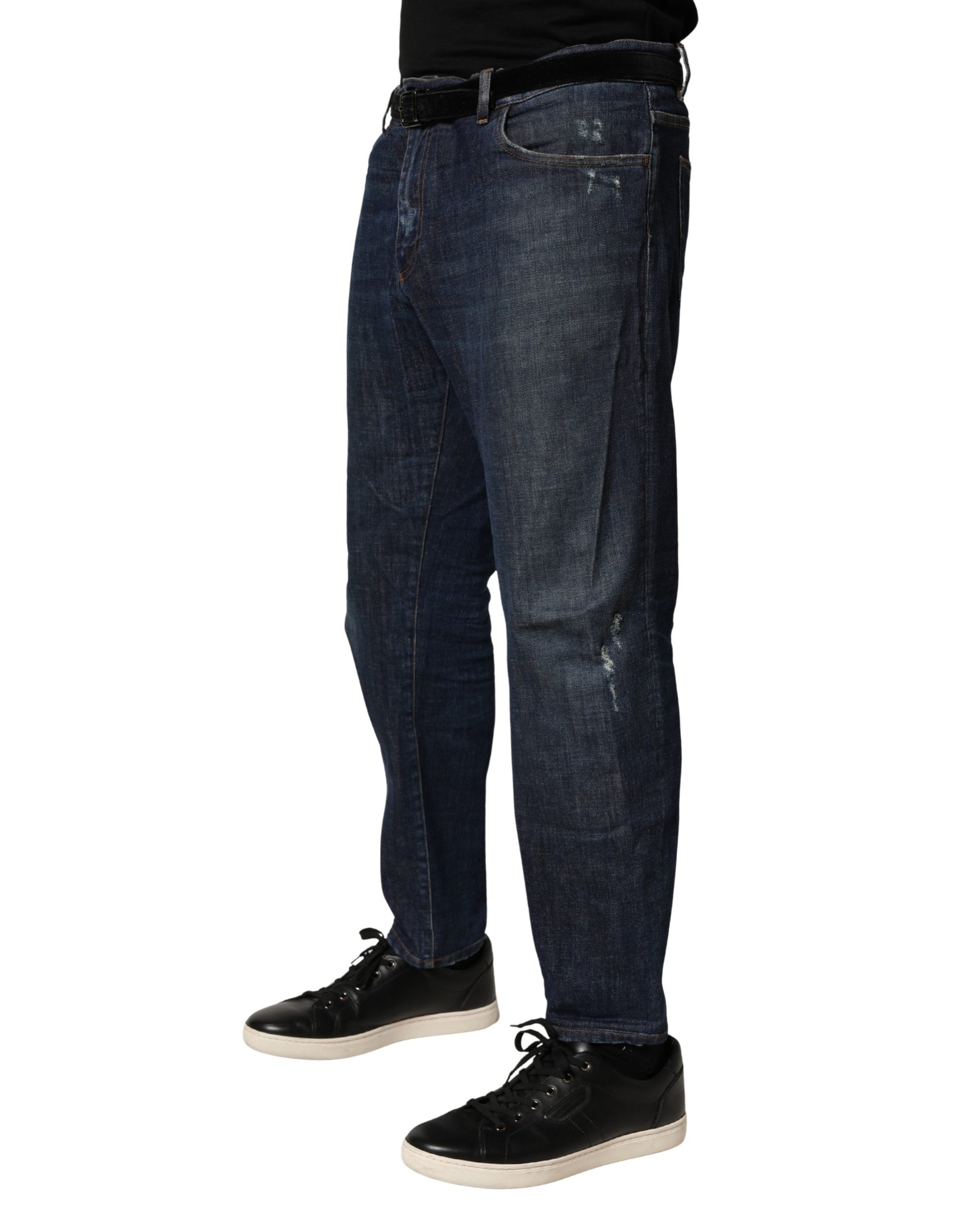 Dolce & Gabbana Blue Skinny Jeans for Men detail view
