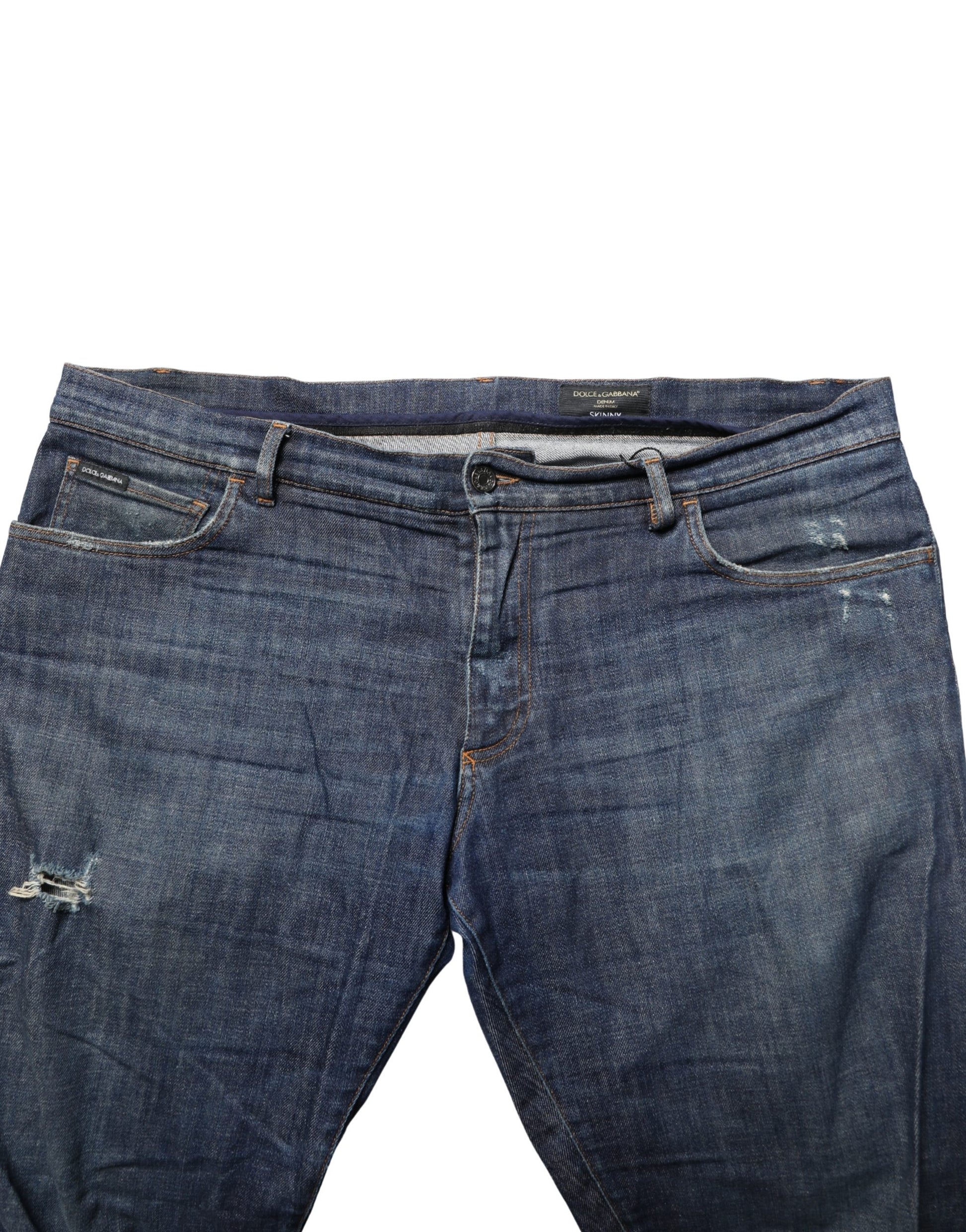 Dolce & Gabbana Blue Skinny Jeans for Men additional view