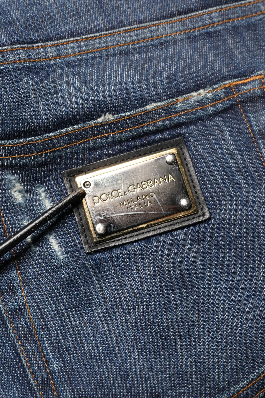 Dolce & Gabbana Blue Skinny Jeans for Men additional view