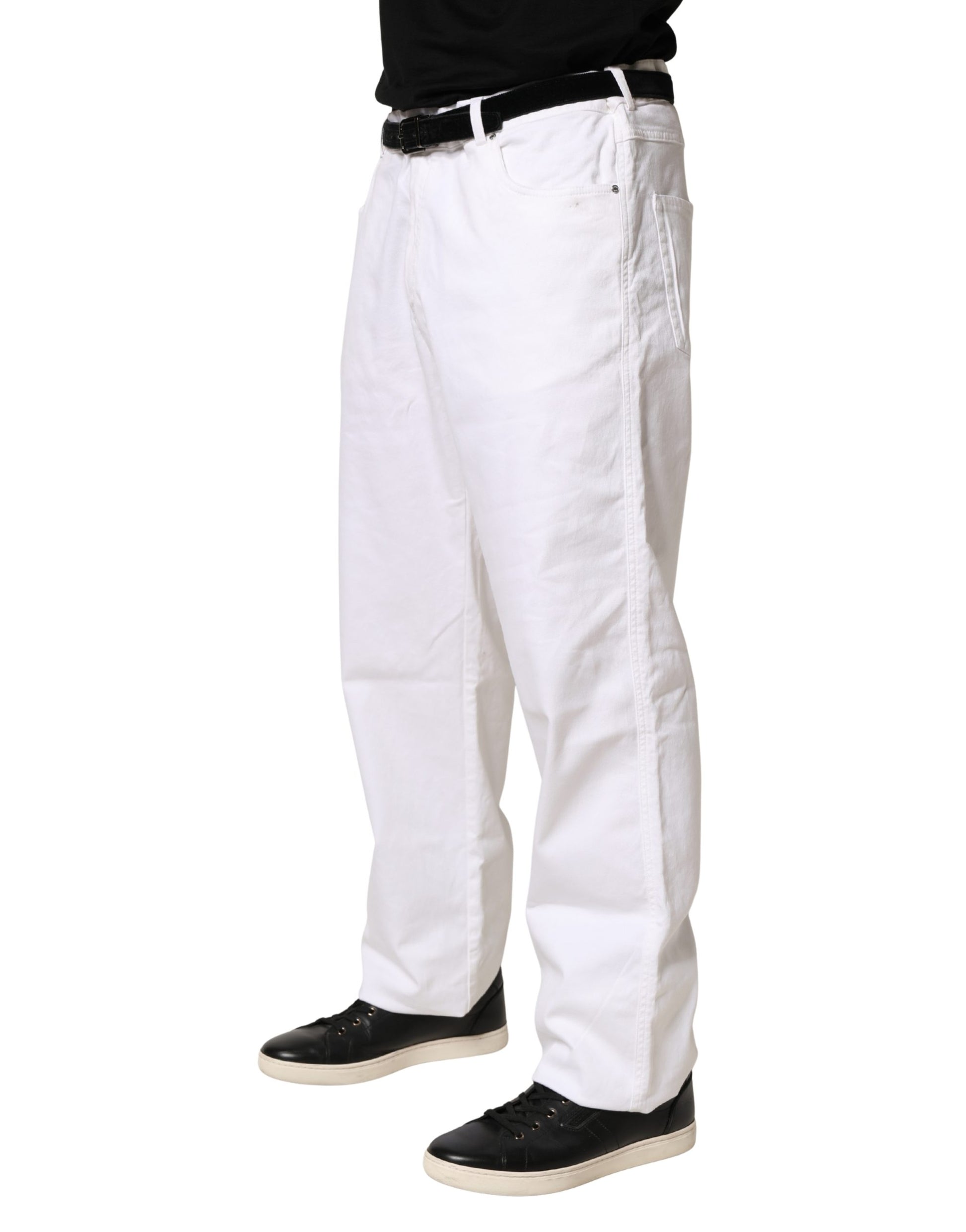Paul & Shark White Straight Leg Jeans for Men detail view