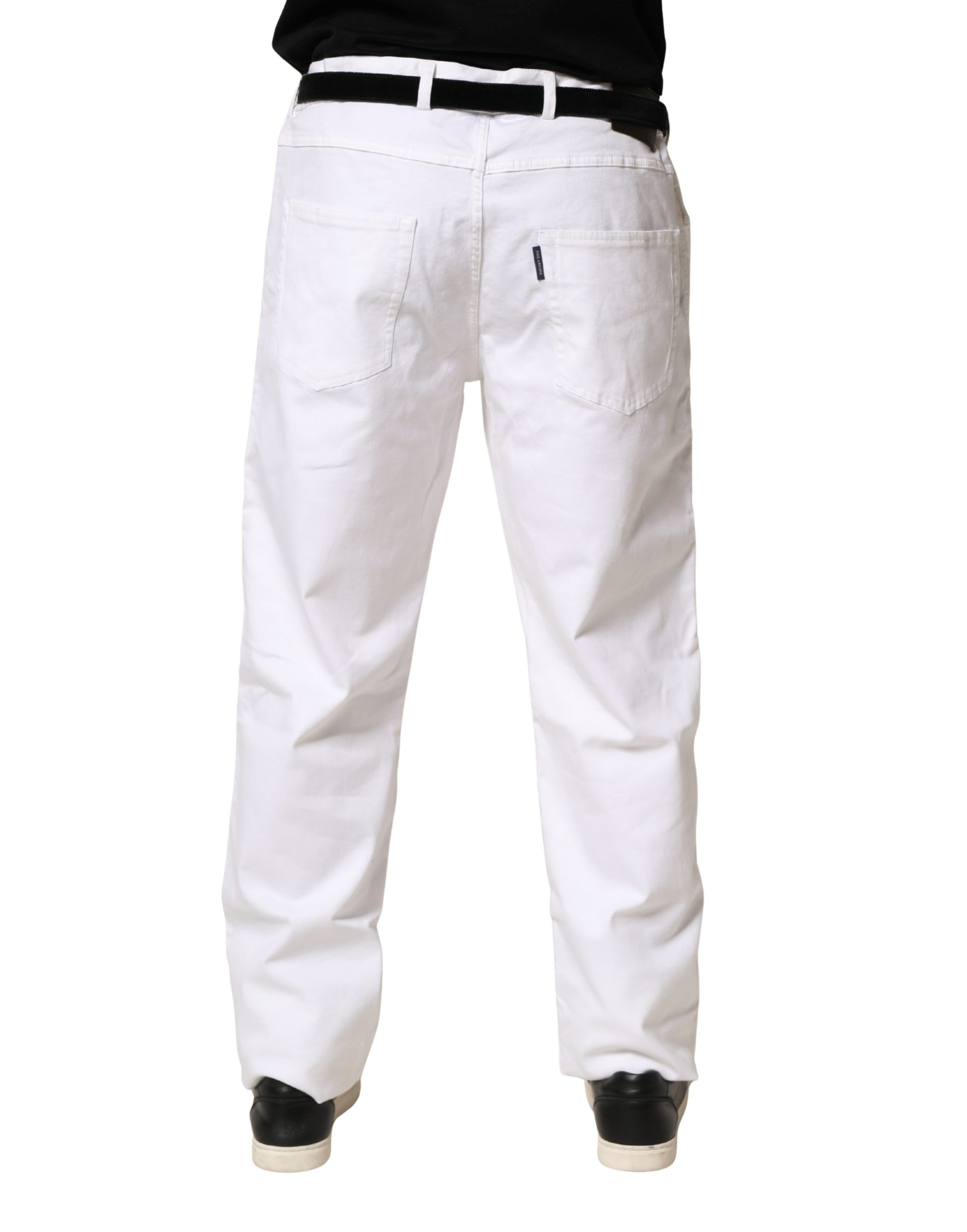 Paul & Shark White Straight Leg Jeans for Men side view
