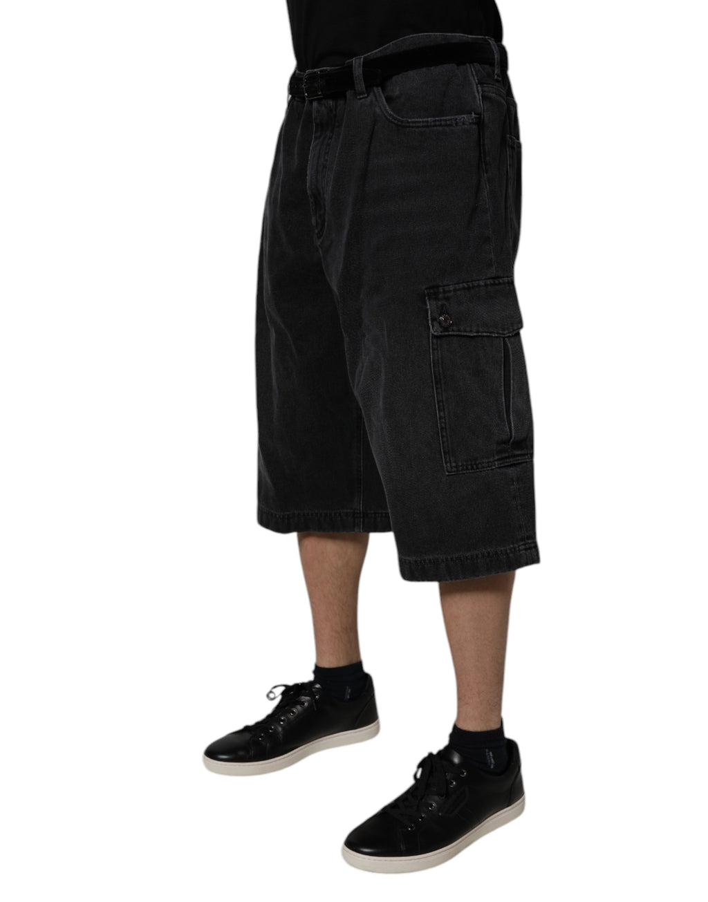 Dolce & Gabbana Black Bermuda for Men detail view