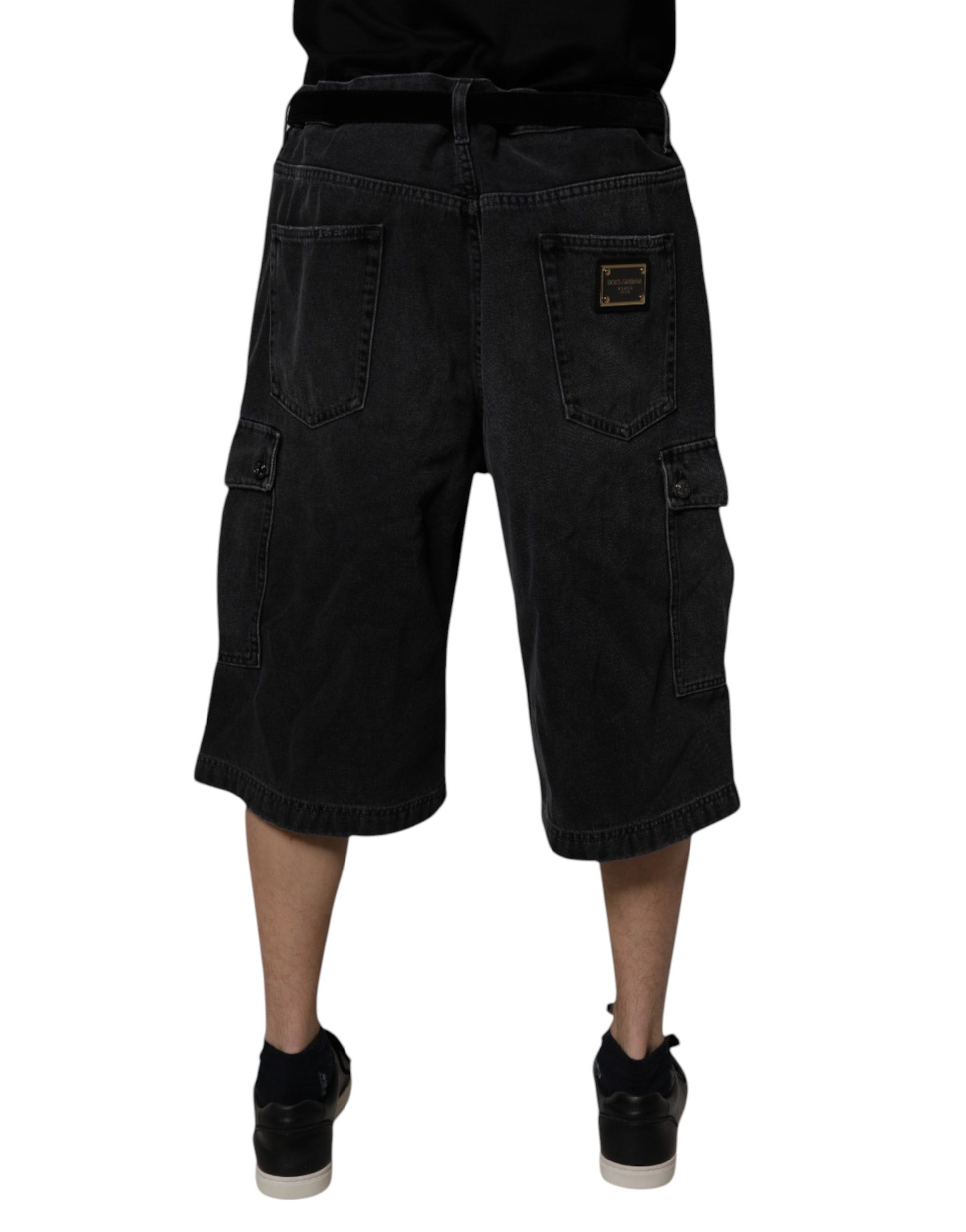 Dolce & Gabbana Black Bermuda for Men side view