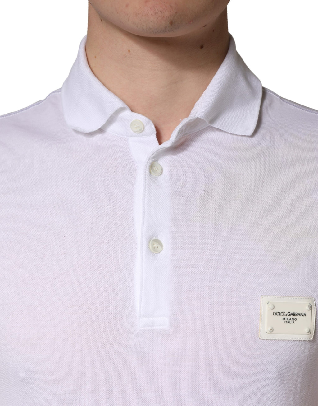 Dolce & Gabbana White Polo Shirt for Men additional view