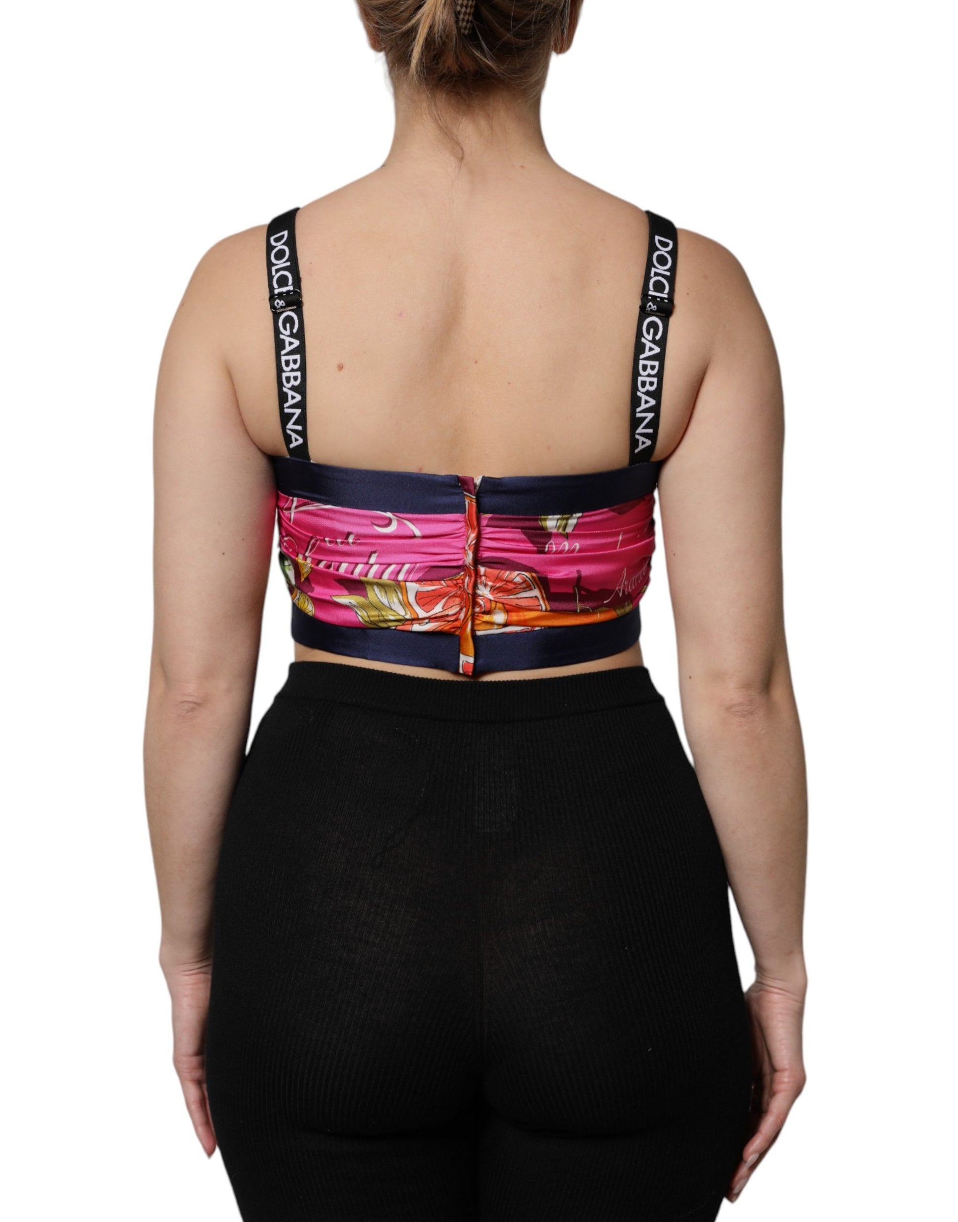 Dolce & Gabbana Multicolor Sleeveless T-Shirt for Women side view
