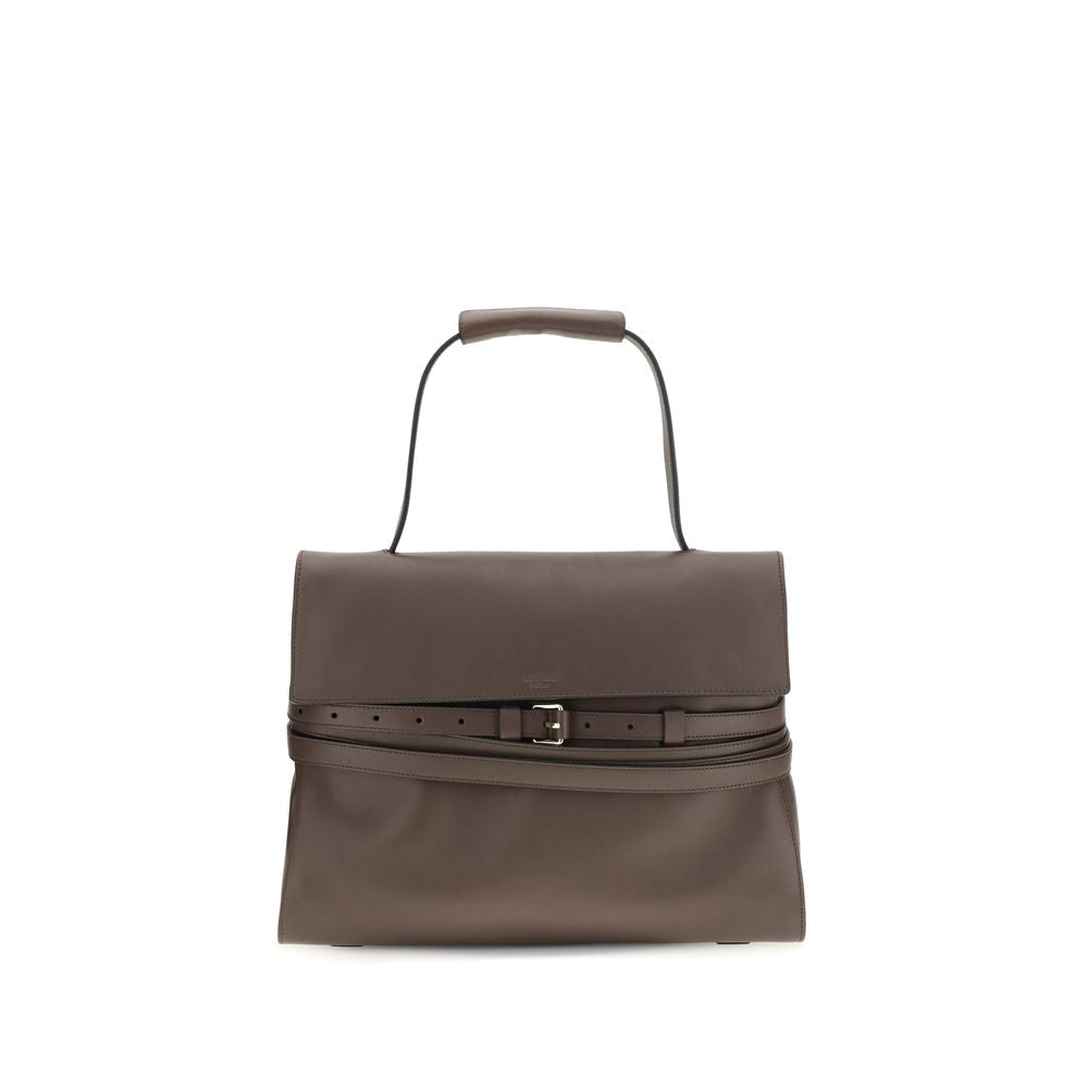 Sac à main Moschino en cuir de veau marron Bos Taurus