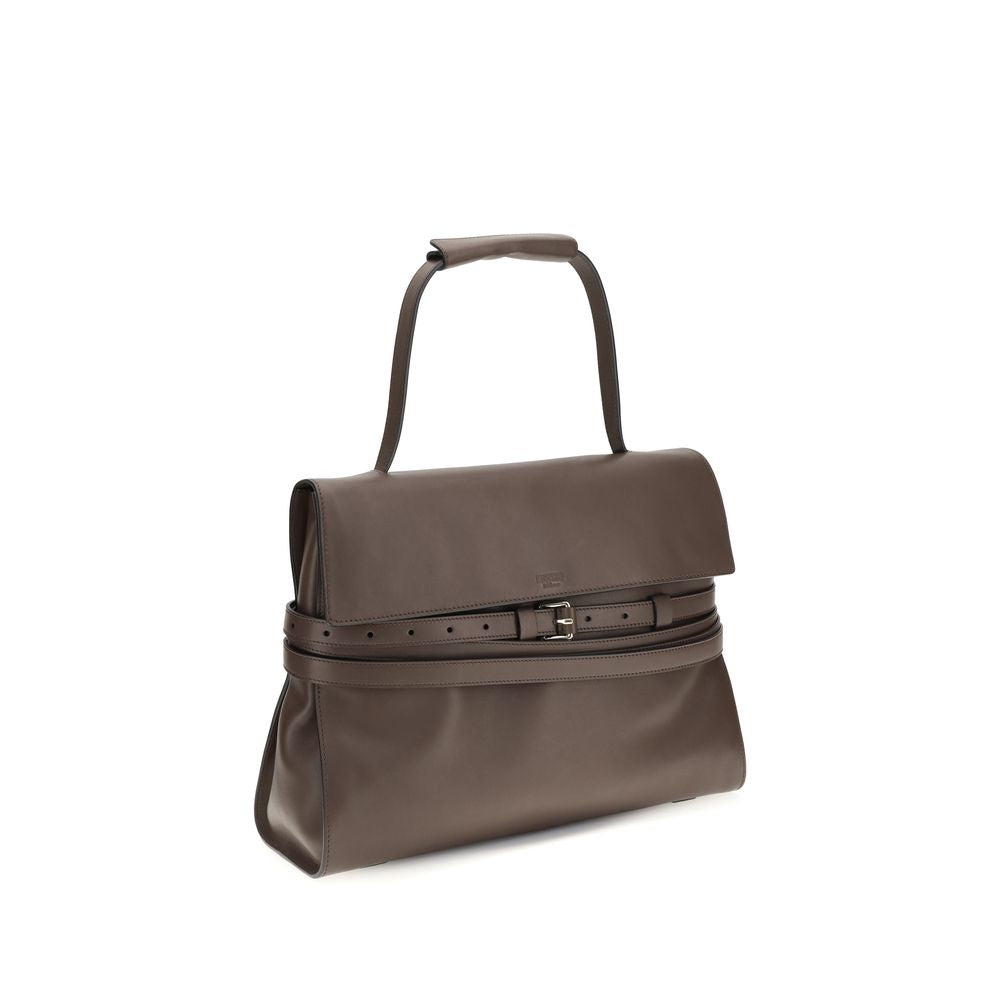 Sac à main Moschino en cuir de veau marron Bos Taurus
