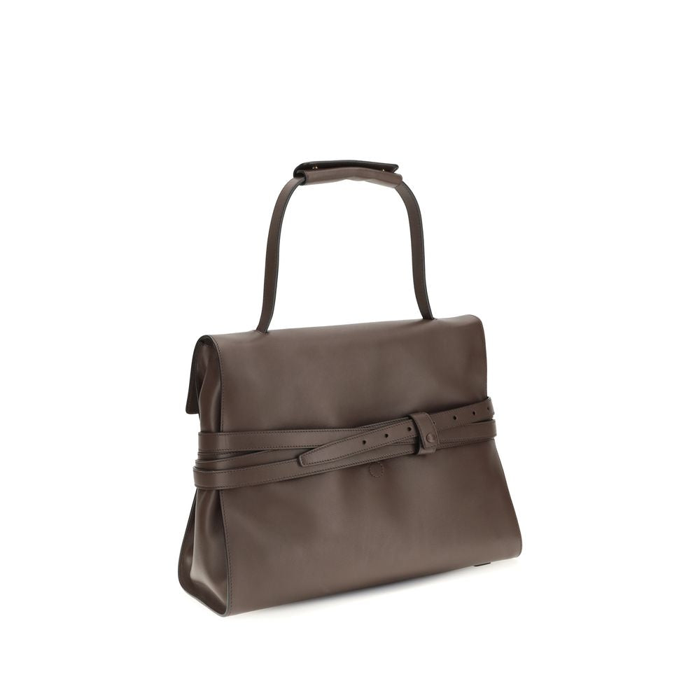 Sac à main Moschino en cuir de veau marron Bos Taurus