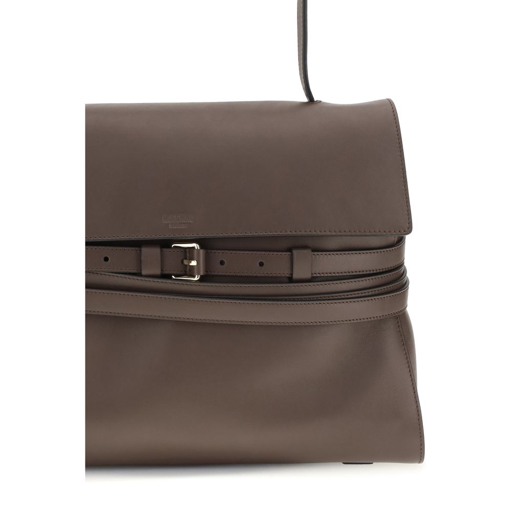 Sac à main Moschino en cuir de veau marron Bos Taurus
