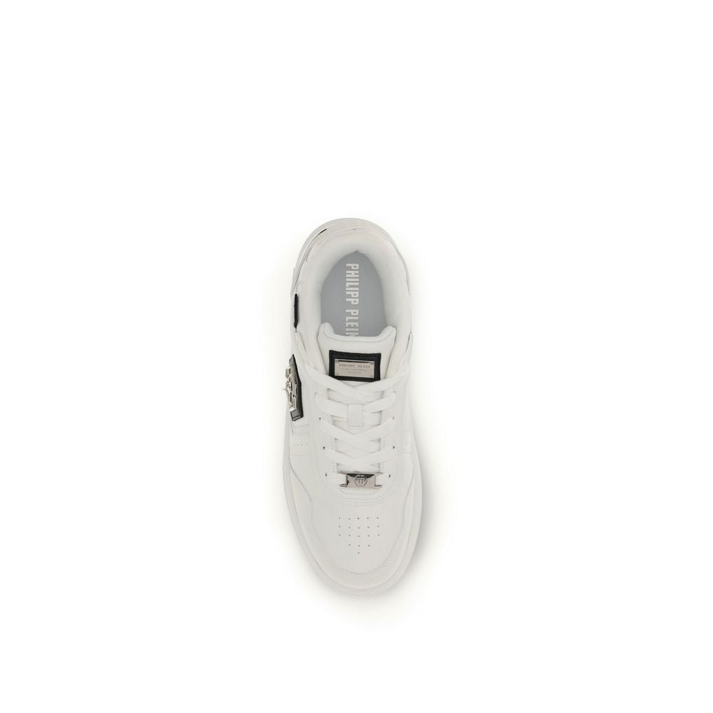 Philipp Plein White Athletic Sneakers for Men side view
