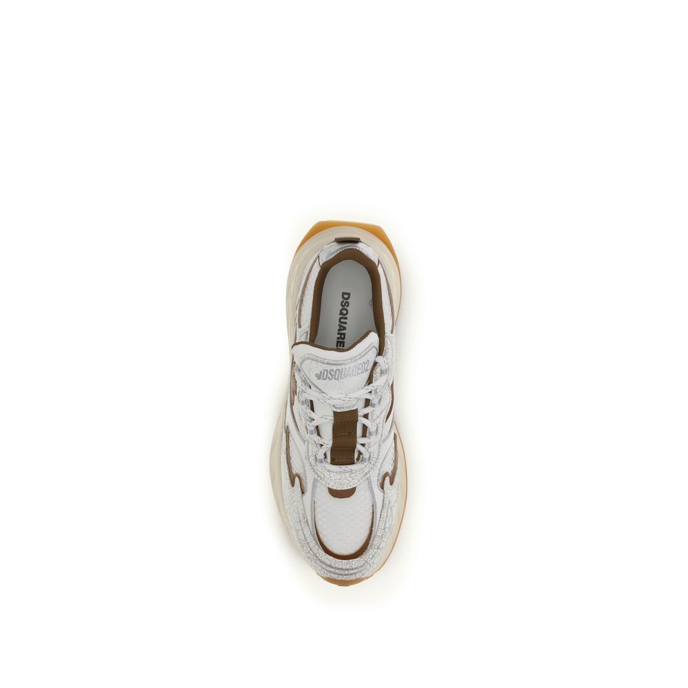 Dsquared² White Athletic Sneakers for Men side view