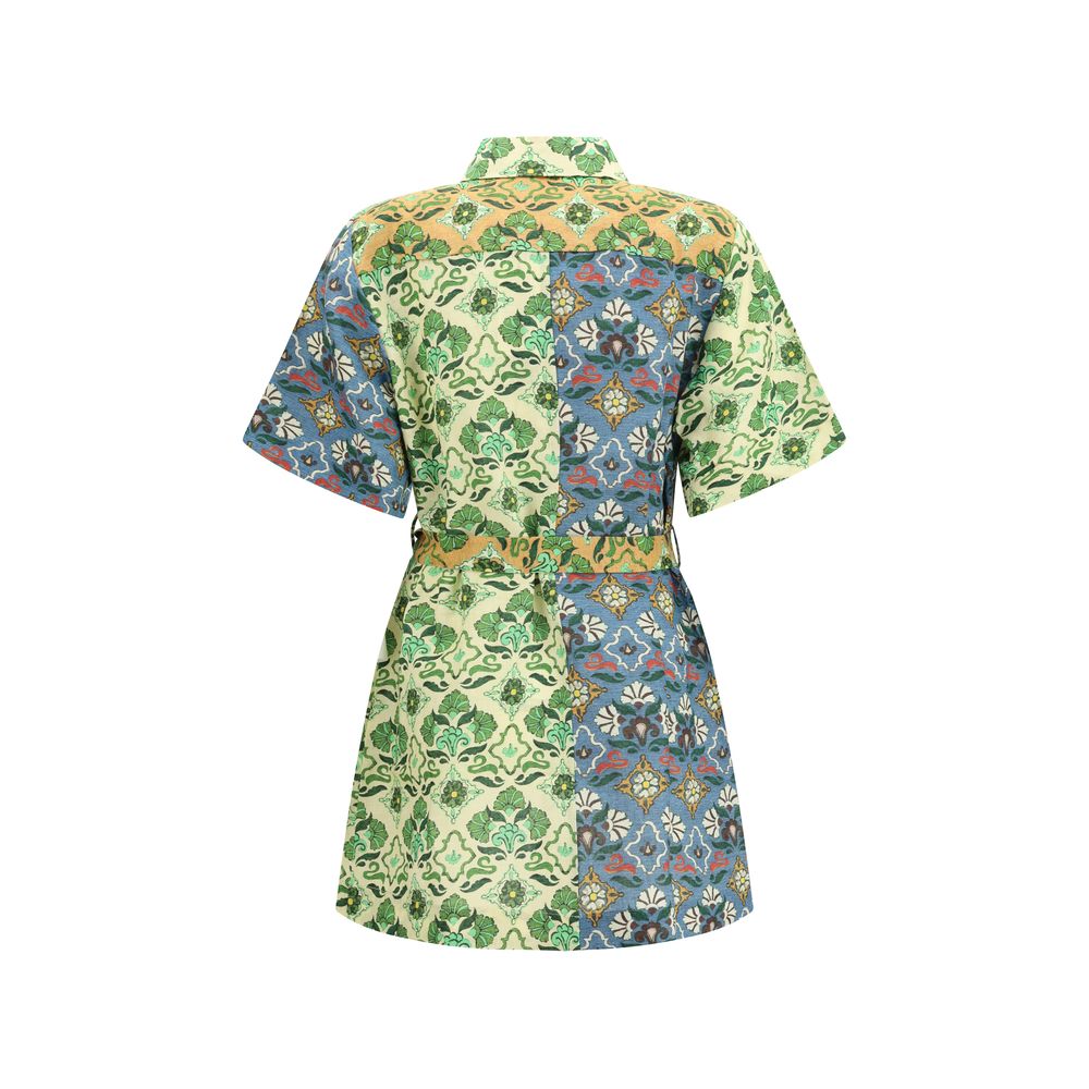 Robe décontractée Alemais en lin multicolore
