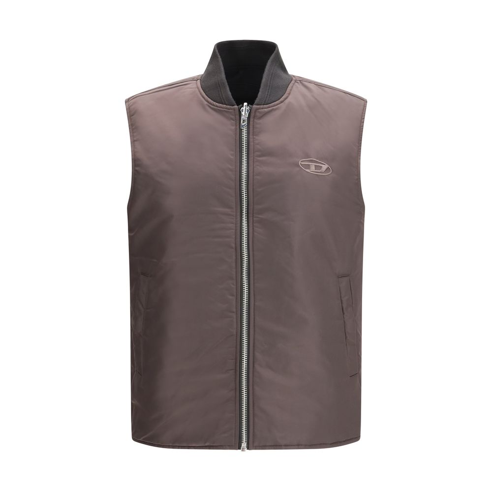 Diesel Brown Sleeveless Jacket for Men alternate view