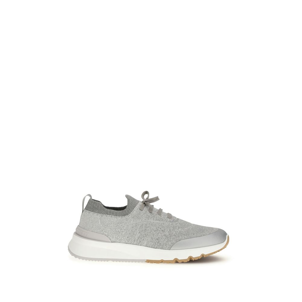 Brunello Cucinelli Grey Athletic Sneakers for Men