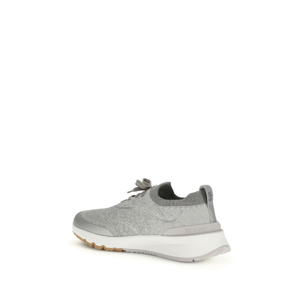 Brunello Cucinelli Grey Athletic Sneakers for Men detail view
